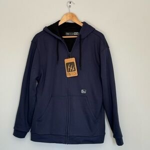 FINTECH Navy Zip-Up Hoodie